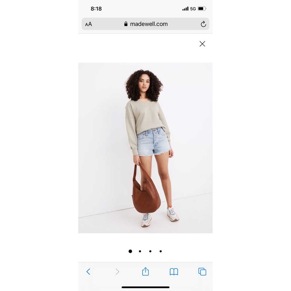 Madewell curvy relaxed denim shorts in cedarcroft wash NWT size 27